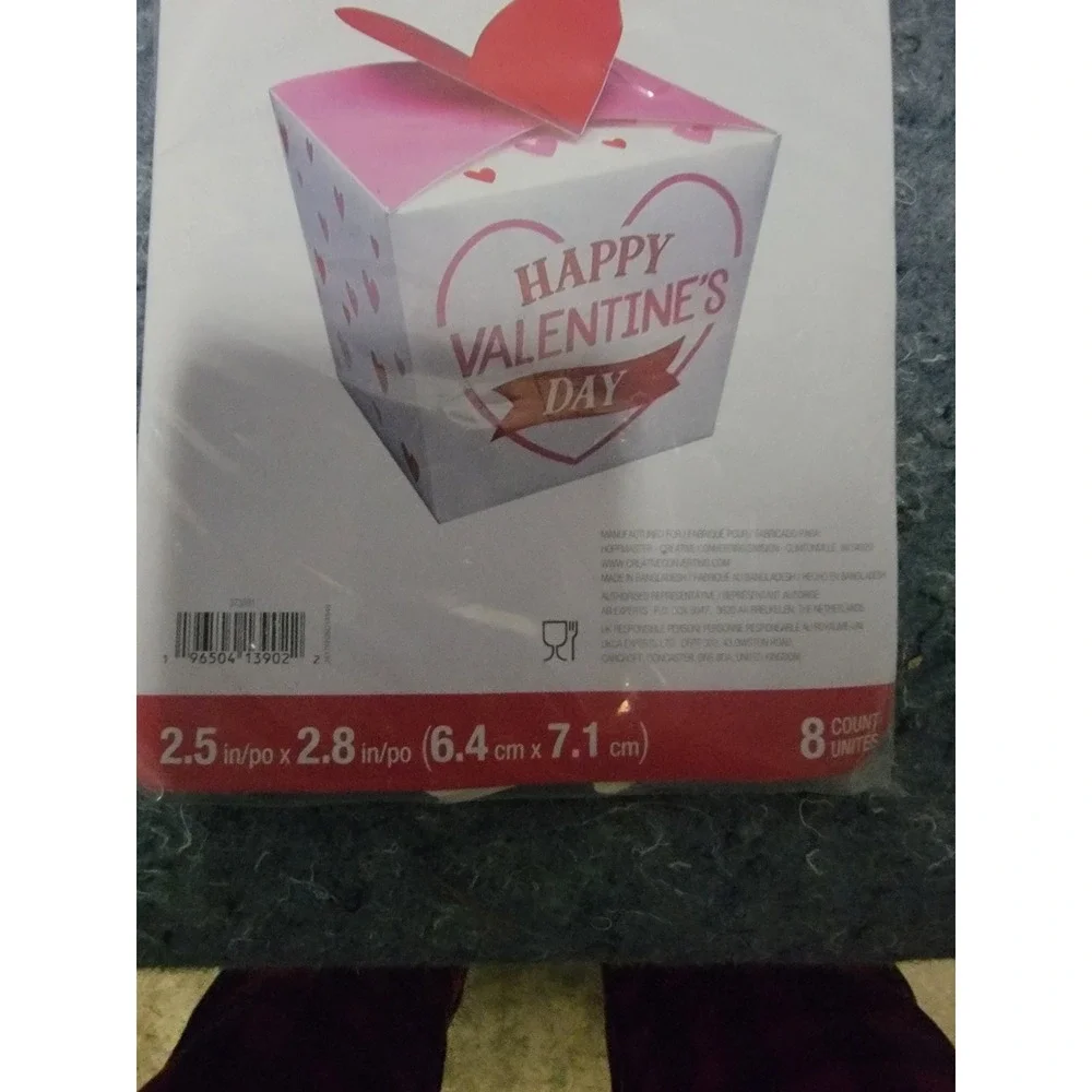 Happy Valenntine's Folding Stiff Paper‎ Boxes  Set of 2